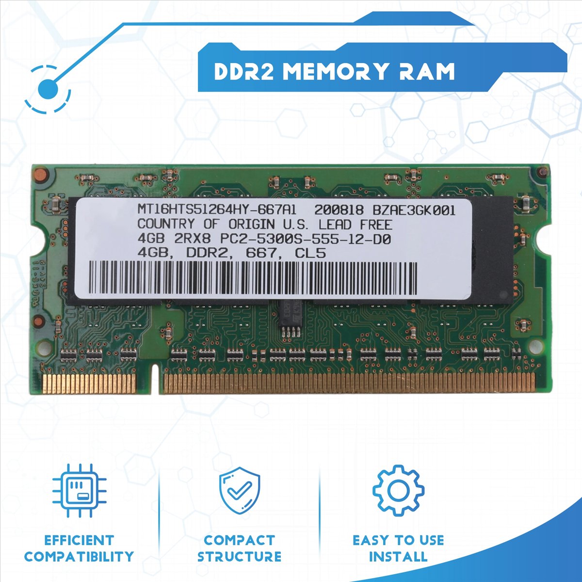 Ddr2 Ram - ذاكرة رام للكمبيوتر المحمول ABAN DDR2