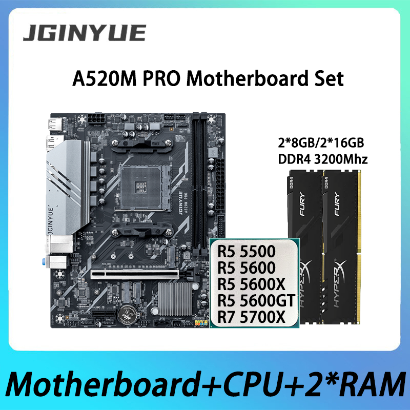 Ddr4 3200Mhz - مجموعة اللوحة الأم JGINYUE A520M PRO