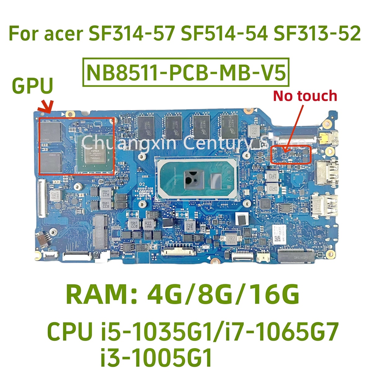 Ddr4 8Gb - NB8511-PCB-MB-V4/V5 اللوحة الأم لشركة أيسر سويفت