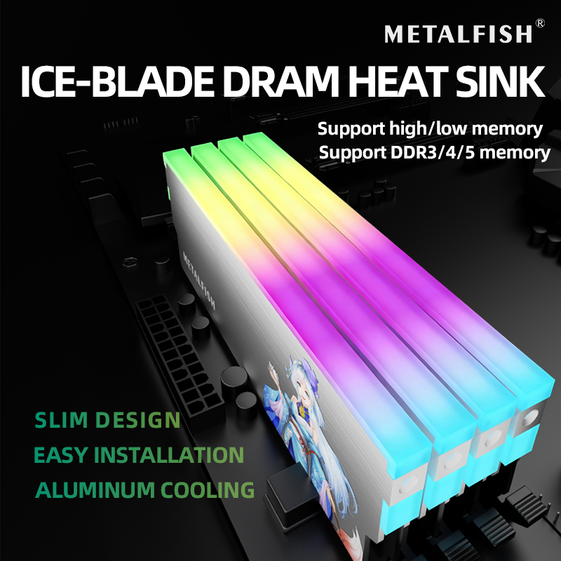 METALFISH DRAM المبرد 5V-3PIN  - مراجعة Ddr4 Desktop Ram وسعره