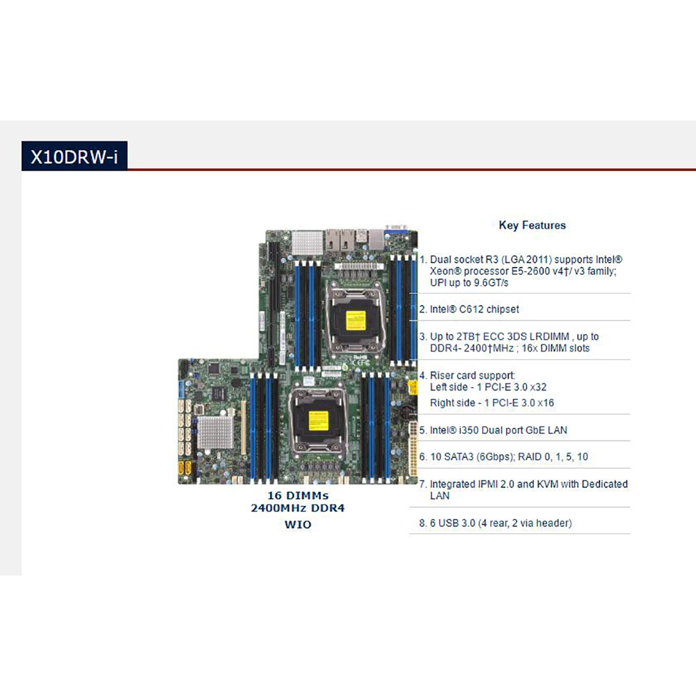 لوحة C612 2011 E5-2600 16 وحدة - مراجعة Ddr4 2400Mhz وسعره